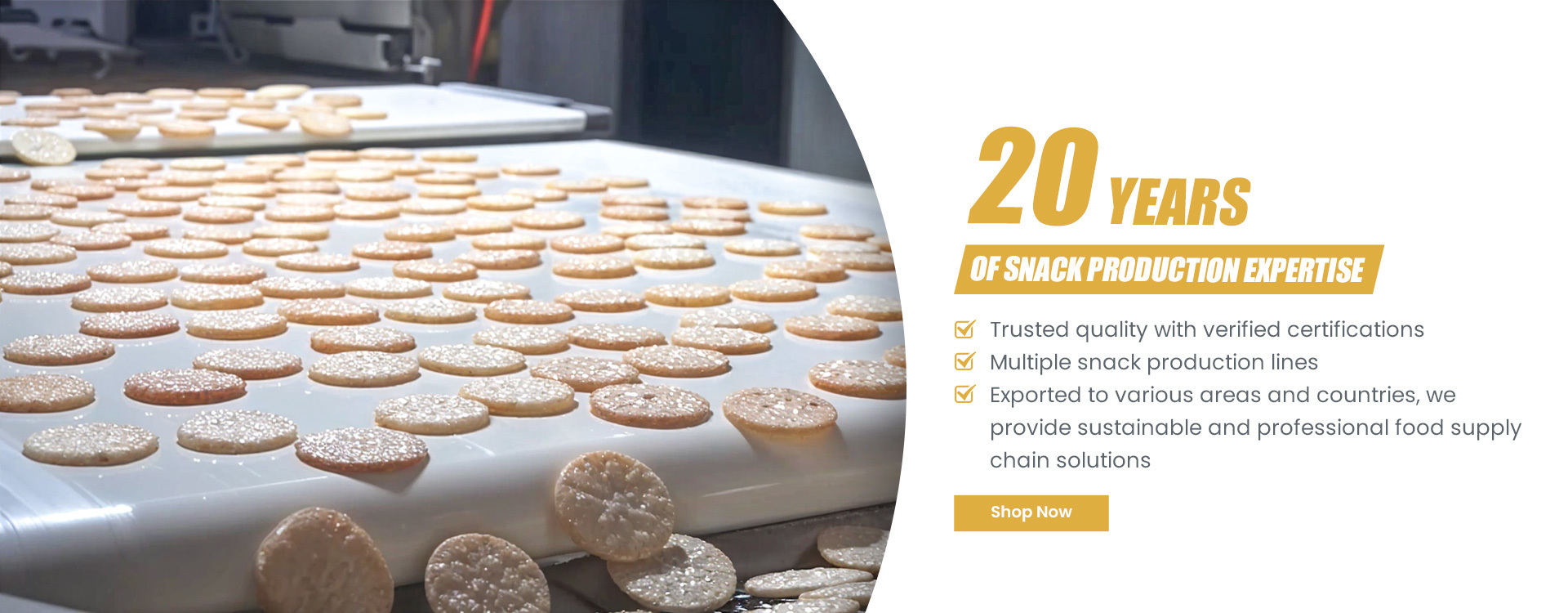 गुणवत्ता राइस क्रैकर स्नैक्स कारखाना