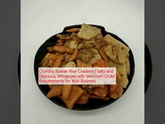क्रंचिंग कोरियाई चावल के क्रैकर्स. नमकीन और स्वादिष्ट, थोक आपके व्यवसाय के लिए न्यूनतम आदेश आवश्यकताओं के साथ